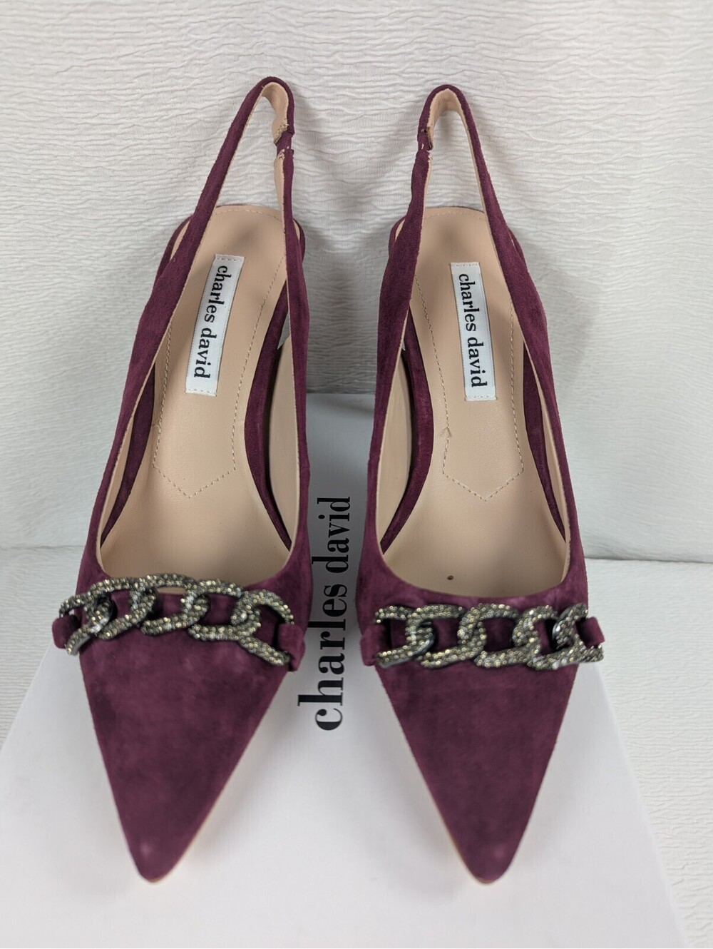 Charles David - Women's - Mahogany Suede Slingback Heels / Shoes - Size 9 M - Picture 4 of 16